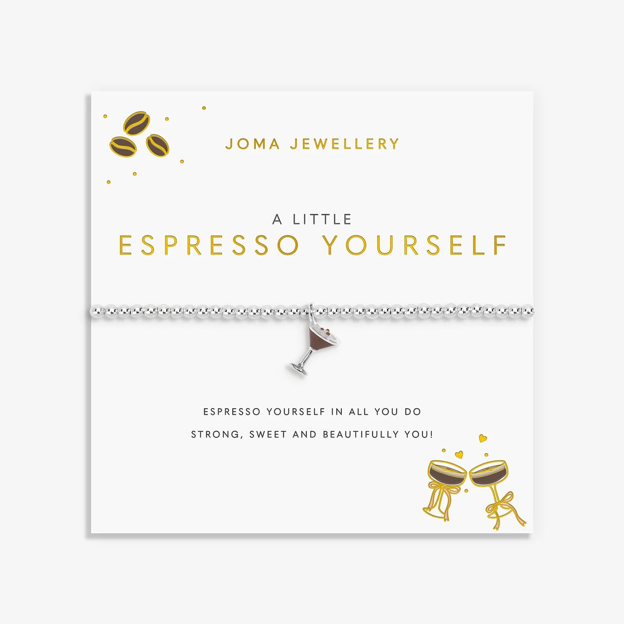 Joma Jewellery A Little Vibes 'Espresso Yourself' Bracelet - Silver