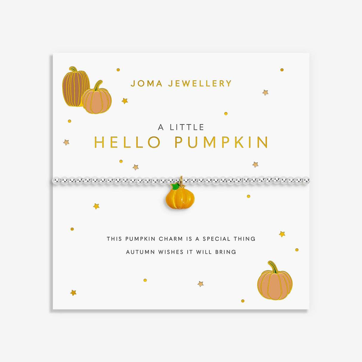 Joma Jewellery A Little Vibes 'Hello Pumpkin' Bracelet - Silver