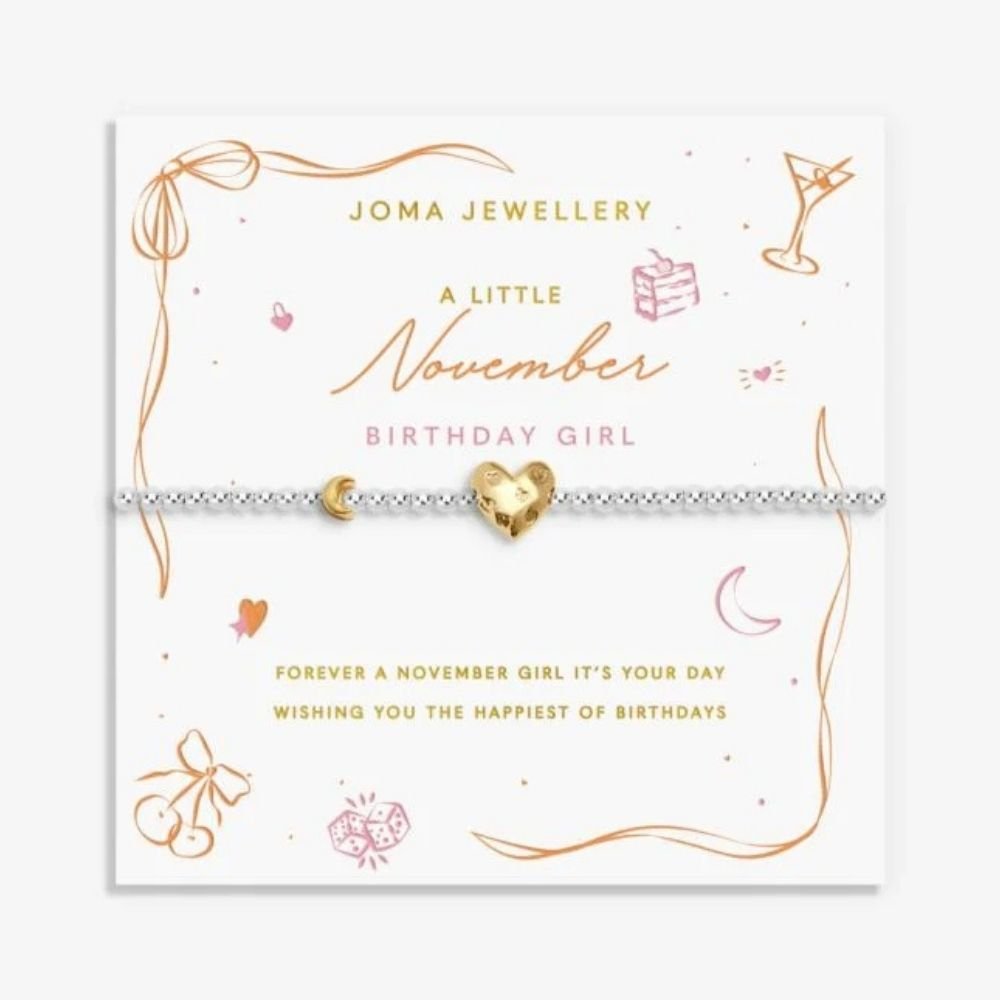 Joma Jewellery Birth Month A Little 'November' Bracelet in Silver and Gold Plating - Old Railway Line Garden Centre
