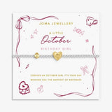 Joma Jewellery Birth Month A Little 'October' Bracelet in Silver and Gold Plating - Old Railway Line Garden Centre