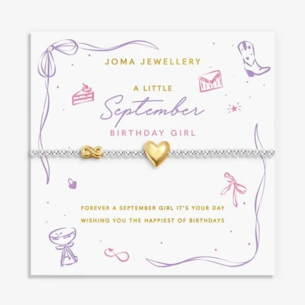 Joma Jewellery Birth Month A Little 'September' Bracelet in Silver and Gold Plating - Old Railway Line Garden Centre