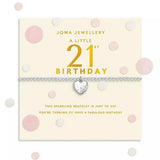 Joma Jewllery Confetti A Little '21st Birthday' Bracelet - Silver Plated