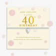 Joma Jewellery Confetti A Little 40th Birthday Silver Plated Bracelet - Old Railway Line Garden Centre