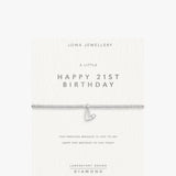 Joma Jewellery Lab Grown Diamond Happy 21st Birthday Bracelet
