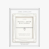 Joma Jewellery Lab Grown Diamond Happy 40th Birthday Bracelet