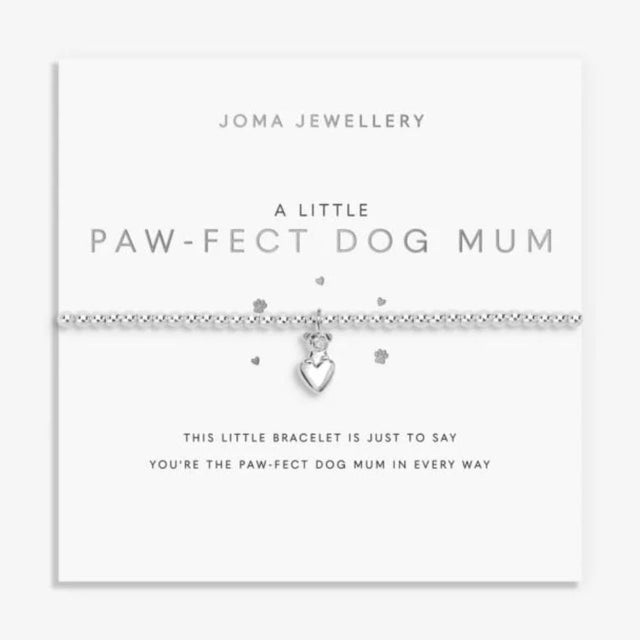 Joma Jewllery A Little 'Paw-Fect Dog Mum' Bracelet - Silver Plated - Old Railway Line Garden Centre