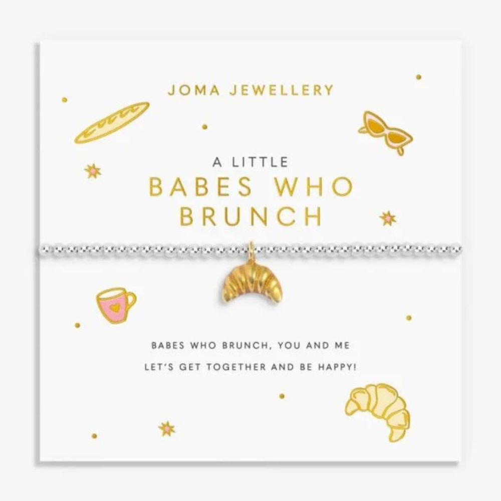 Joma Jewllery A Little Vibes 'Babes Who Brunch' Bracelet - Silver Plated - Old Railway Line Garden Centre