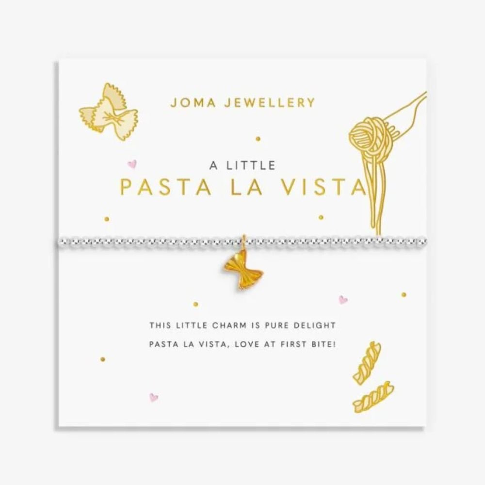 Joma Jewllery A Little Vibes 'Pasta La Vista' Bracelet - Silver Plated - Old Railway Line Garden Centre