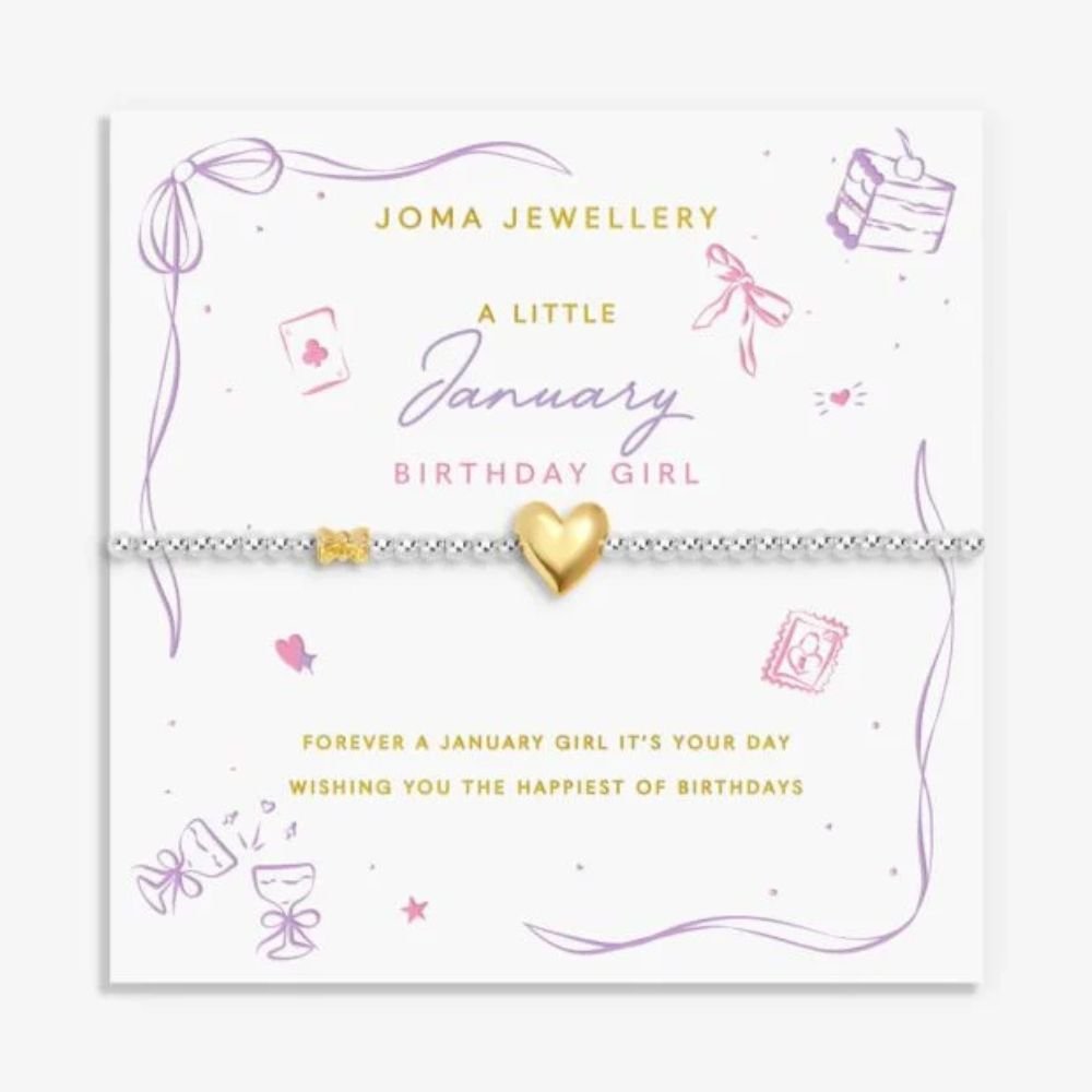Joma Jewllery Birth Month A Little 'January' Bracelet in Silver and Gold Plating - Old Railway Line Garden Centre