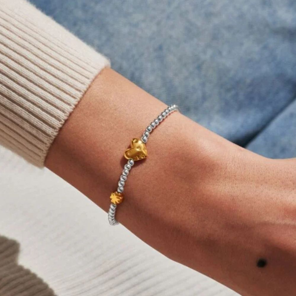 Joma Jewllery Birth Month A Little 'March' Bracelet in Silver and Gold Plating - Old Railway Line Garden Centre