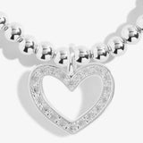 Joma Jewllery Bridal From The Heart Gift Box ' Bridesmaid ' Bracelet - Silver Plated - Old Railway Line Garden Centre