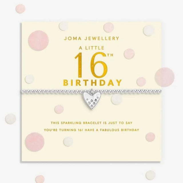 Joma Jewllery Confetti A Little '16th Birthday' Bracelet - Silver Plated - Old Railway Line Garden Centre