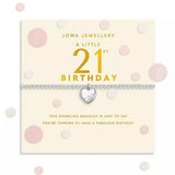 Joma Jewllery Confetti A Little '21st Birthday' Bracelet - Silver Plated - Old Railway Line Garden Centre
