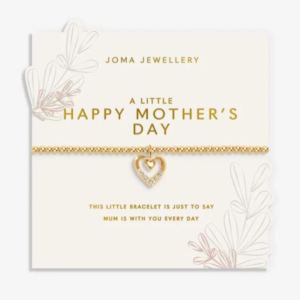 Joma Jewllery Mother's Day A Little 'Happy Mother's Day' Bracelet - Gold Plated - Old Railway Line Garden Centre