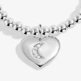 Joma Jewllery Mother's Day A Little 'Love You To The Moon And Back' Bracelet - Silver Plated - Old Railway Line Garden Centre
