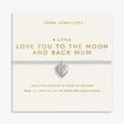 Joma Jewllery Mother's Day A Little 'Love You To The Moon And Back' Bracelet - Silver Plated - Old Railway Line Garden Centre
