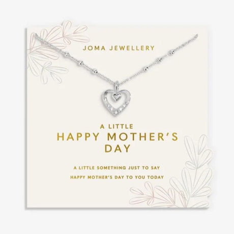 Joma Jewllery Mother's Day Necklace A Little 'Happy Mother's Day' Necklace - Silver Plated - Old Railway Line Garden Centre