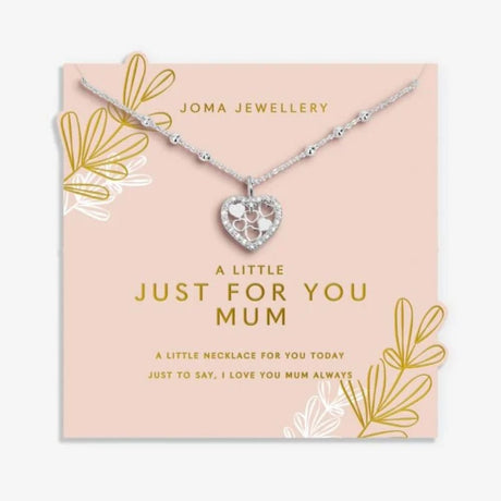 Joma Jewllery Mother's Day Necklace A Little 'Just For You Mum' Necklace - Silver Plated - Old Railway Line Garden Centre