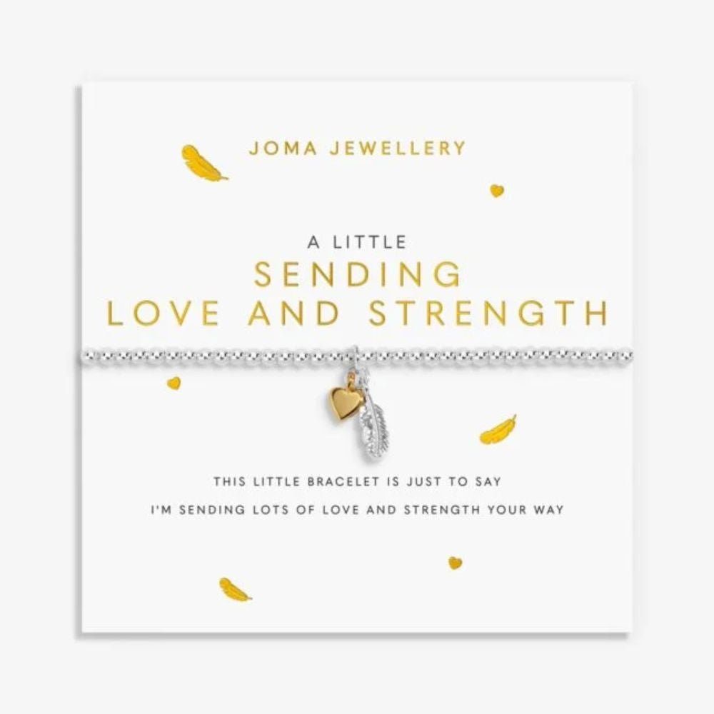 Joma Jewllery Remembrance A Little 'Sending Love And Strength' Bracelet - Silver & Gold Plated - Old Railway Line Garden Centre