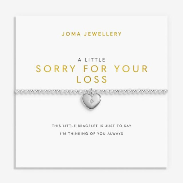 Joma Jewllery Remembrance A Little 'Sorry For Your Loss' Bracelet - Silver Plating - Old Railway Line Garden Centre