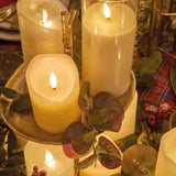 Kaemingk 17.5cm LED Clear Glass Wax Candles (Set of 3)