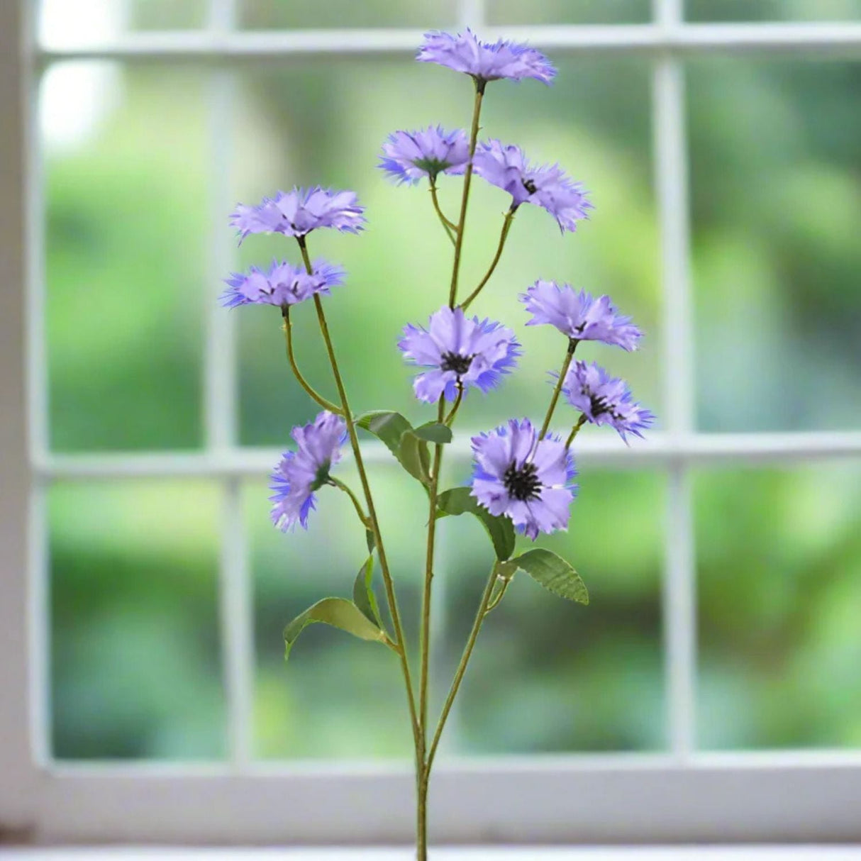 Kaemingk 55cm Artificial Cornflower On Stem - Purple - Old Railway Line Garden Centre