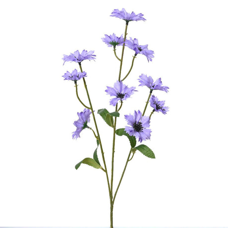 Kaemingk 55cm Artificial Cornflower On Stem - Purple - Old Railway Line Garden Centre