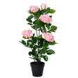 Kaemingk 56cm Artificial Rose Pant and Pot - Pink - Old Railway Line Garden Centre