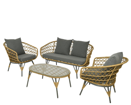 Kaemingk Natural Sintra Wicker 2 Seat Sofa Set