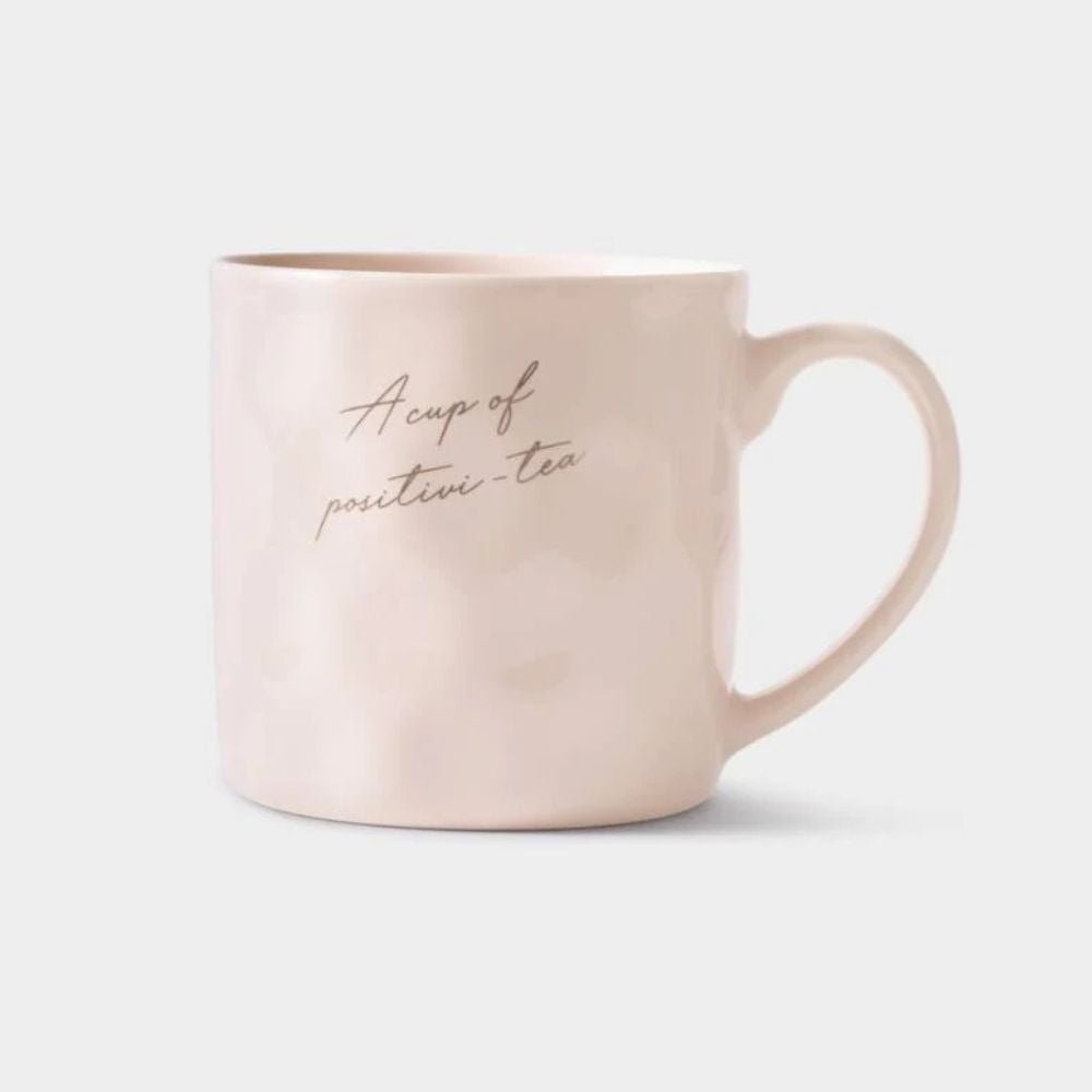 Katie Loxton 'A Cup Of Positivi-Tea' Gift Bow Mug - Old Railway Line Garden Centre