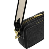 Katie Loxton Avery Raffia Small Crossbody Bag - Black - Old Railway Line Garden Centre