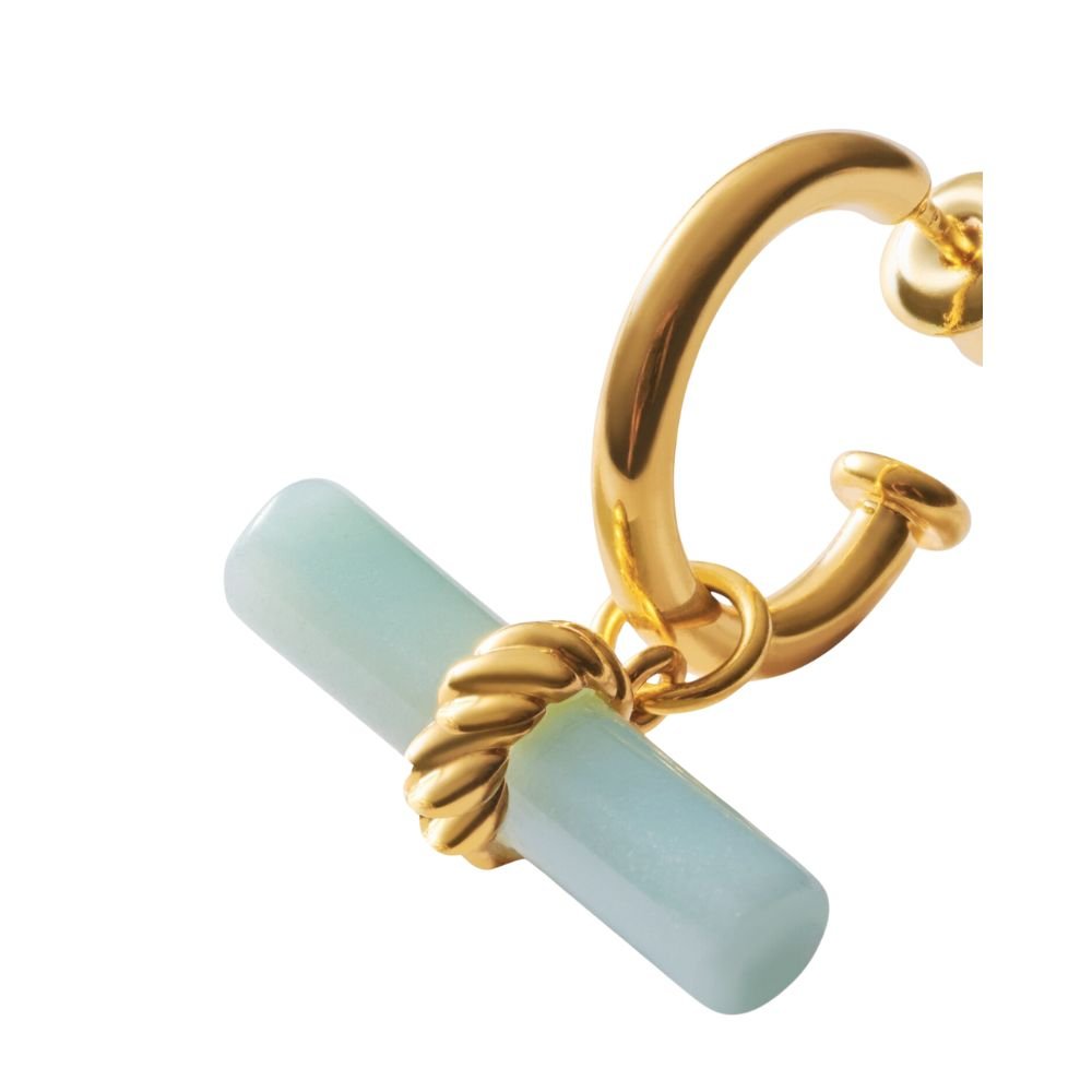 Katie Loxton Azura Waterproof T-Bar Hoop Earrings - Gold - Old Railway Line Garden Centre