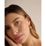 Katie Loxton Azura Waterproof T-Bar Hoop Earrings - Gold - Old Railway Line Garden Centre