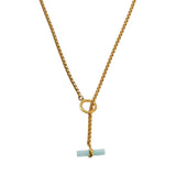 Katie Loxton Azura Waterproof T-Bar Necklace - Gold - Old Railway Line Garden Centre