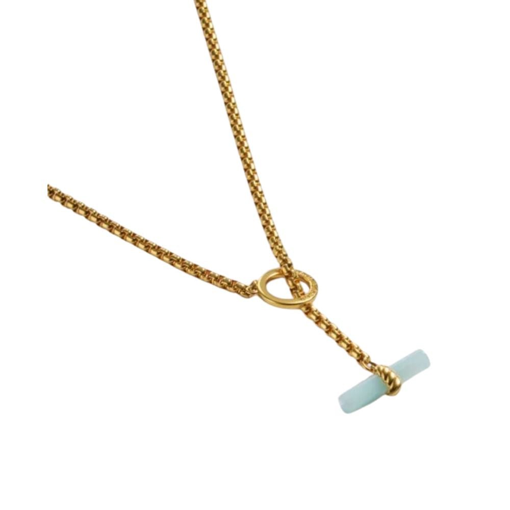 Katie Loxton Azura Waterproof T-Bar Necklace - Gold - Old Railway Line Garden Centre