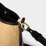 Katie Loxton Black Riviera Raffia Bucket Bag - Old Railway Line Garden Centre