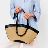 Katie Loxton Black Riviera Raffia Tote Bag - Old Railway Line Garden Centre