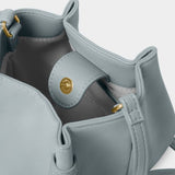 Katie Loxton Blue Celina Mini Suedette Bucket Bag - Old Railway Line Garden Centre