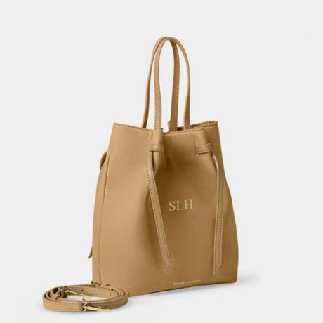 Katie Loxton Camel Celina Suedette Bucket Bag - Old Railway Line Garden Centre