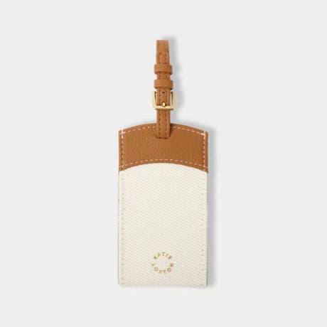 Katie Loxton Canvas & Cognac Luggage Tag - Old Railway Line Garden Centre