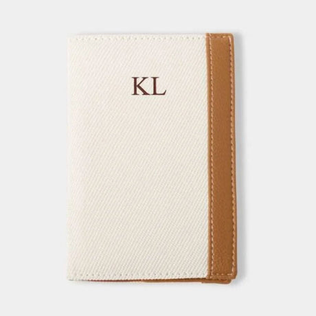 Katie Loxton Canvas & Cognac Passport Cover - Old Railway Line Garden Centre
