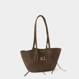 Katie Loxton Chocolate Celina Small Suedette Tote Bag - Old Railway Line Garden Centre