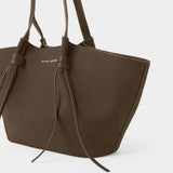 Katie Loxton Chocolate Celina Small Suedette Tote Bag - Old Railway Line Garden Centre