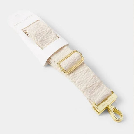 Katie Loxton Ecru Zig Zag Canvas Bag Strap - Old Railway Line Garden Centre