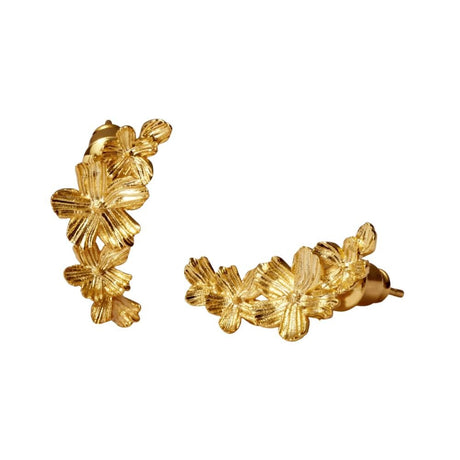 Katie Loxton Floramour Waterproof Crawler Earrings - Gold - Old Railway Line Garden Centre