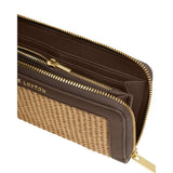 Katie Loxton Florence Raffia Purse - Chocolate