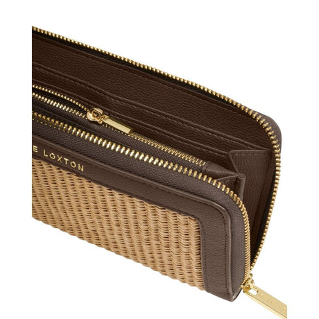 Katie Loxton Florence Raffia Purse - Chocolate - Old Railway Line Garden Centre