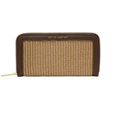 Katie Loxton Florence Raffia Purse - Chocolate