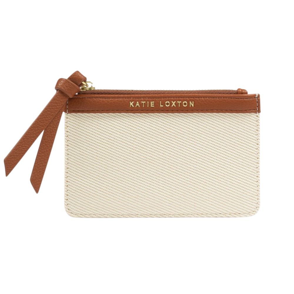 Katie Loxton Hallie Canvas Coin & Card Holder - Cognac