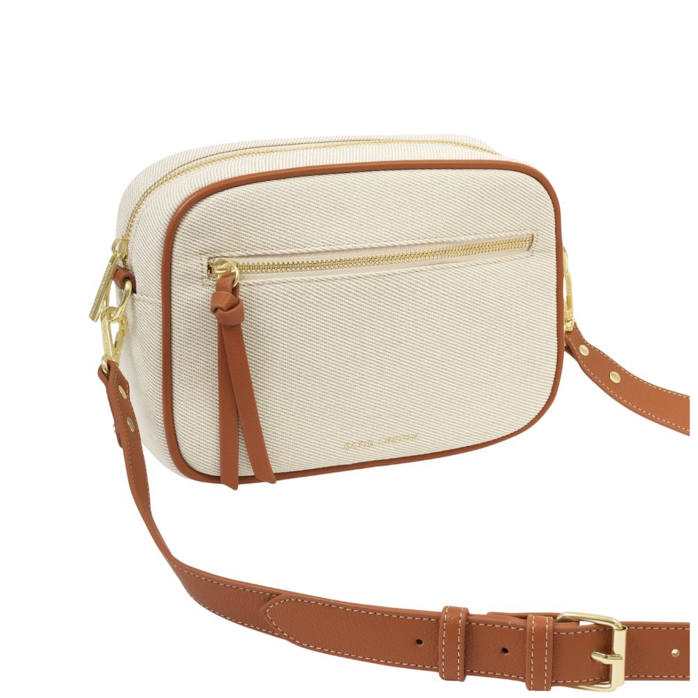 Katie Loxton Hallie Canvas Crossbody Bag - Cognac